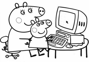 Online Peppa Pig Coloring Pages   83386