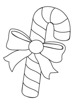 Online Printable Candy Cane Coloring Page   49295