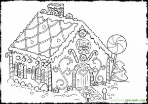 Online Printable Gingerbread House Coloring Pages   4z5CB