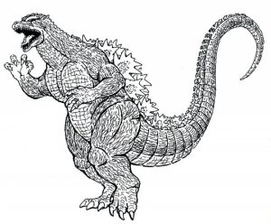 Online Printable Godzilla Coloring Pages   4z5CB