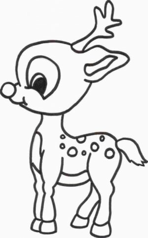 Online Printable Rudolph Coloring Page   4G45S