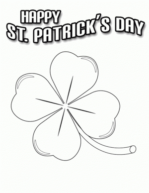Online Printable Shamrock Coloring Pages   rczoz