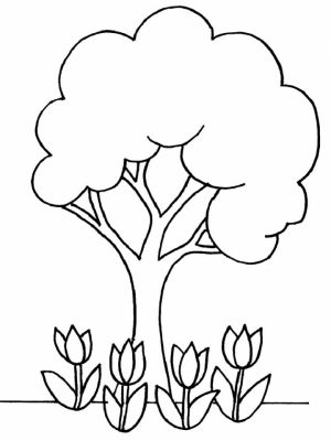 Online Printable Tree Coloring Pages   4G45S