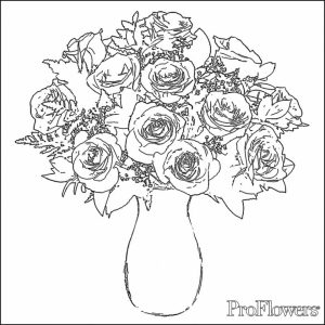 Online Roses Coloring Pages for Adults   78742