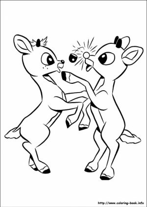 Online Rudolph Coloring Page for Kids   OS92R