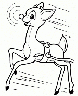 Online Rudolph Coloring Page to Print   B9149