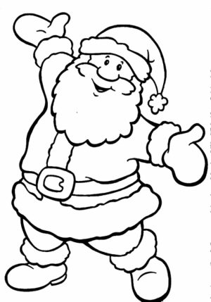 Online Santa Coloring Page   34136