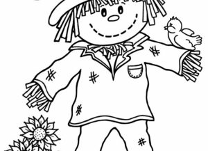 Online Scarecrow Coloring Pages to Print   aycRt