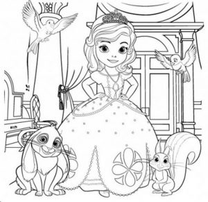 Online Sofia the First Coloring Pages   44945
