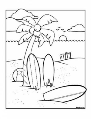 Online Summer Coloring Pages   703919