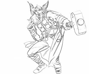 Online Thor Coloring Pages   88275
