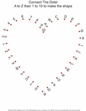 Online Valentine Dot to Dot Coloring Pages   AS1YC