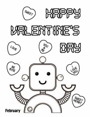 Online Valentines Coloring Pages   44421