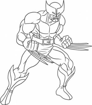 Online Wolverine Coloring Pages for Kids   8QgDr
