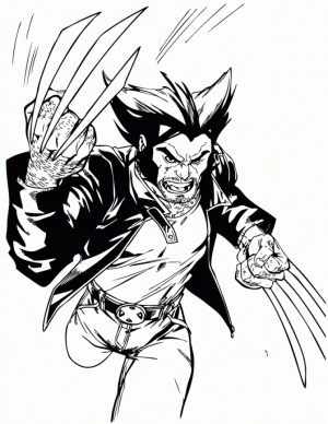 Online Wolverine Coloring Pages to Print   aycRt