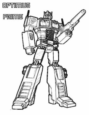 Optimus Prime Coloring Page for Toddlers   dl53x