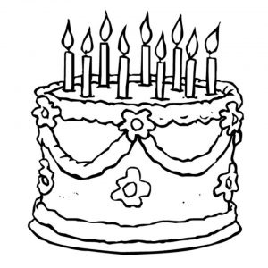Picture of Cake Coloring Pages Free for Children   upmly