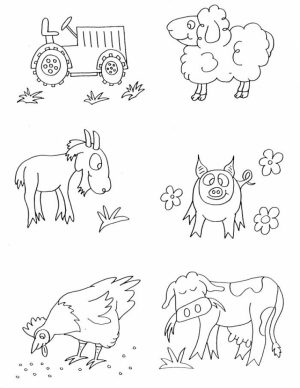 Picture of Farm Animal Coloring Pages Free for Children   upmly
