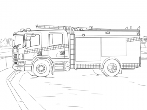 Picture of Fire Truck Coloring Page Free for Children   32945