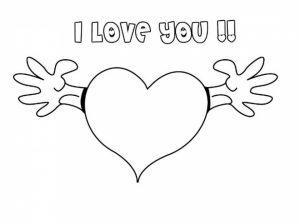Picture of I Love You Coloring Pages Free for Children   upmly