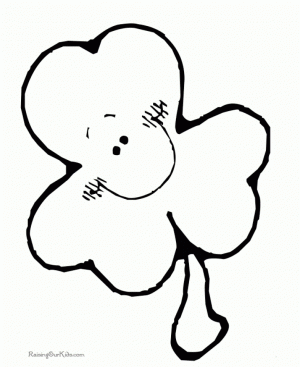 Picture of Shamrock Coloring Pages Free for Children   upmly
