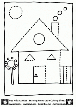 Picture of Shapes Coloring Pages Free for Children   upmly