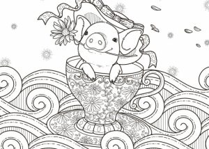 pig coloring pages for adults   cb84m