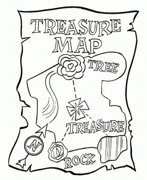 Pirate Map Coloring Pages   41793