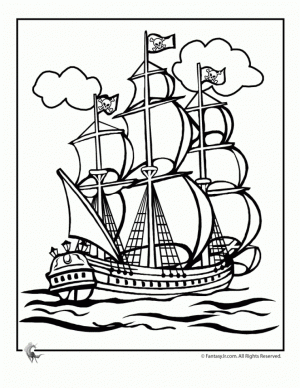 Pirate Ship Coloring Pages   mt781