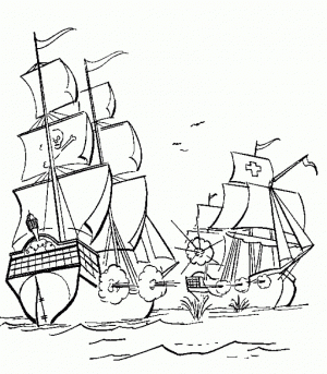 Pirate Ship Coloring Pages Printable   16739