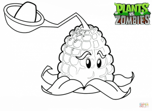 Plants Vs. Zombies Coloring Pages Free for Kids   156ag