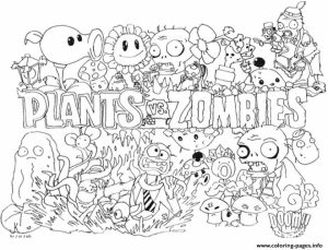 Plants Vs. Zombies Coloring Pages Free for Kids   taye3