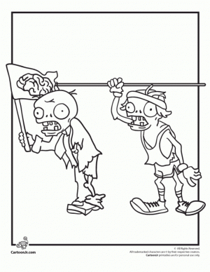 Plants Vs. Zombies Coloring Pages to Print for Kids   06780