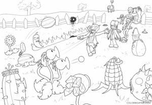 Plants Vs. Zombies Coloring Pages to Print for Kids   76182