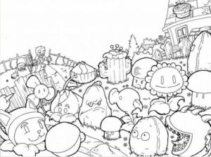 Plants Vs. Zombies Coloring Pages to Print Online   y1648