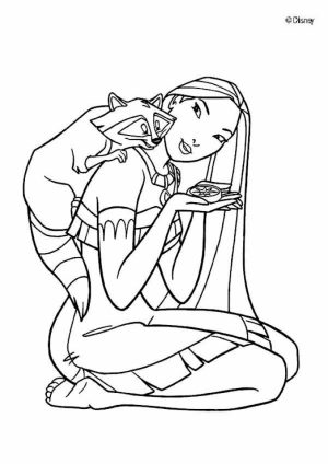 Pocahontas Coloring Pages Printable for Kids   WY71R