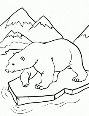 Polar Bear Coloring Pages to Print for Kids   aiwkr