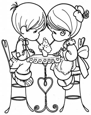 Precious Moments Boy and Girl Coloring Pages   74619