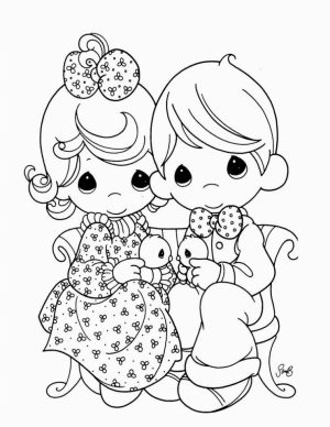 Precious Moments Boy and Girl Coloring Pages   yccb3