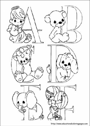 Precious Moments Coloring Pages Alphabet Free Printable   67418