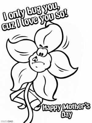 Preschool Coloring Pages of Mothers Day Free to Print out   03710