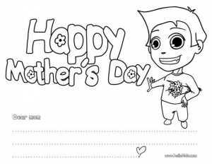 Preschool Coloring Pages of Mothers Day Free to Print out   62947