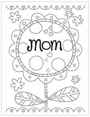 Preschool Coloring Pages of Mothers Day Free to Print out   82090