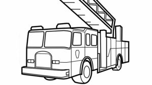 Preschool Fire Truck Coloring Page to Print   28189