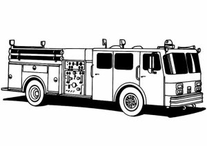 Preschool Printables of Fire Truck Coloring Page Free   37209