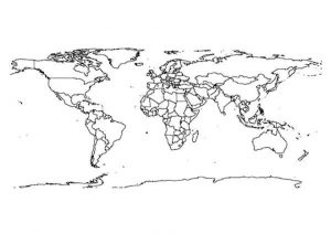 Preschool Printables of World Map Coloring Pages Free   b3hca