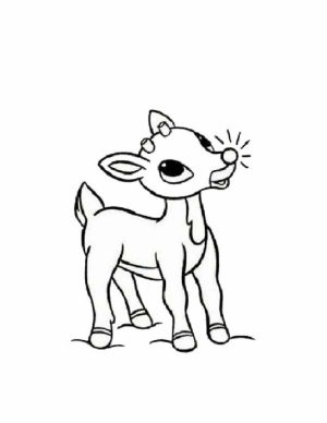Preschool Rudolph Coloring Page to Print   4ABJZ