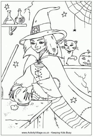 Preschool Witch Coloring Pages to Print   Drx0J
