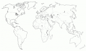 Preschool World Map Coloring Pages to Print   nob6i