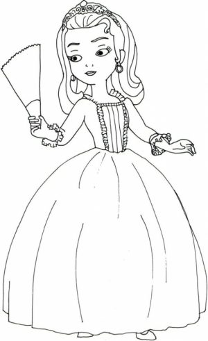 Princess Amber from Sofia the First Coloring Pages   17289